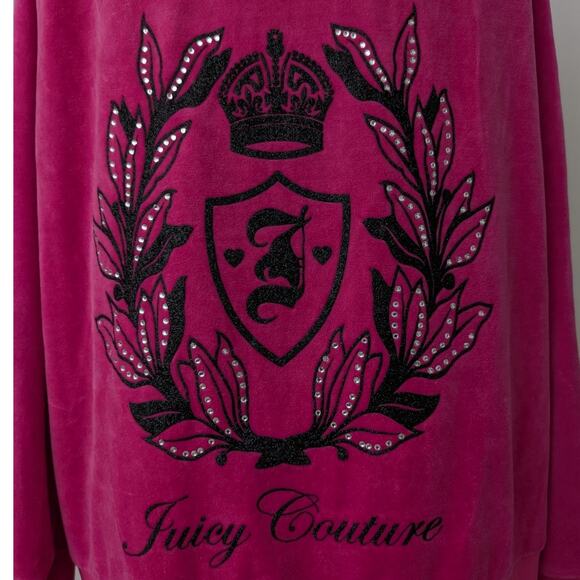 Juicy Couture velour crystal zip up tracksuit hoodie - Picture 6 of 15